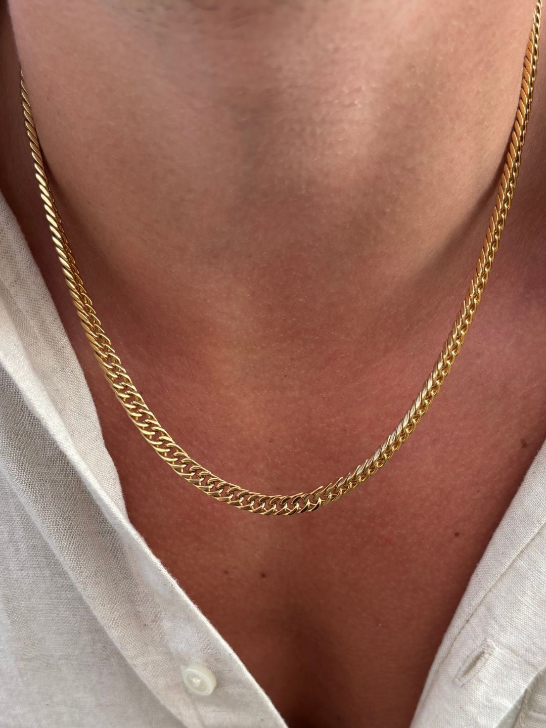 CUBAN CHAIN NECKLACE 4MM