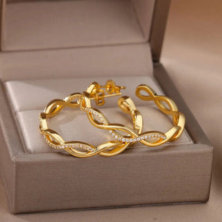 Aurea Wave Hoops